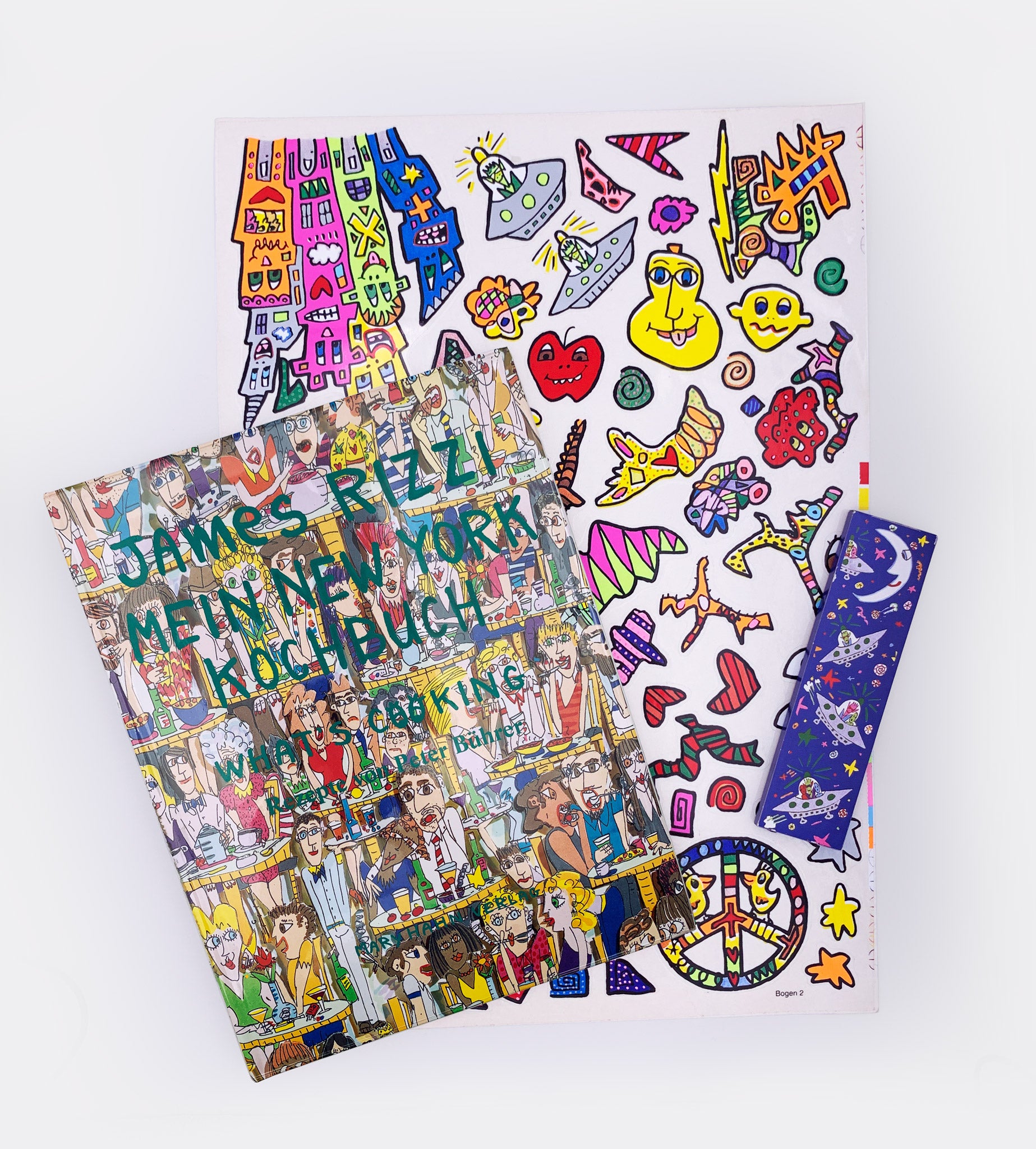 JAMES RIZZI | One-of-a-Kind | BE MAGICAL - Rizzi @ made by yourself - Artwork Set #4 | Flat-Print color lithography & Mein New York Kochbuch