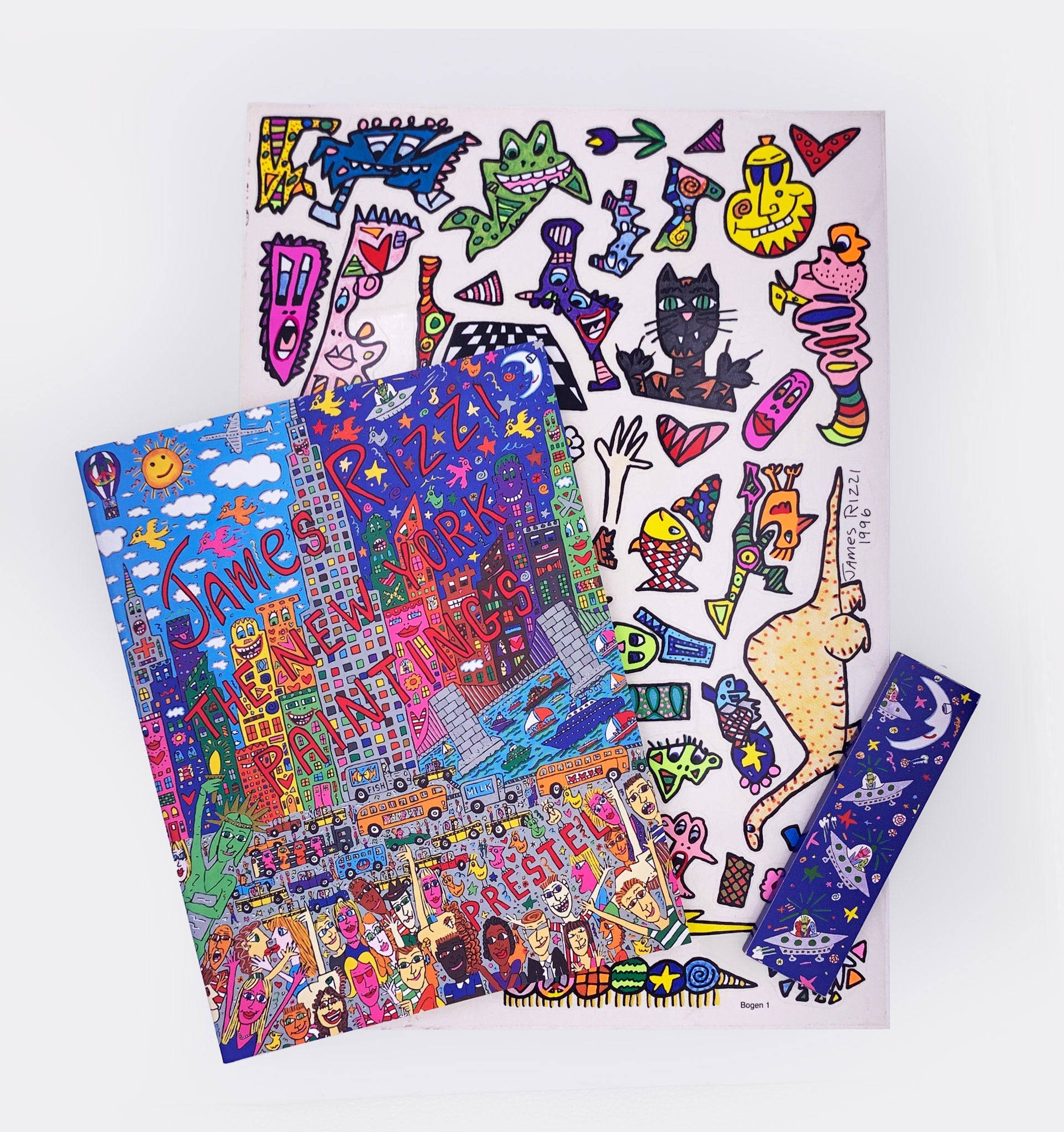 JAMES RIZZI | One-of-a-Kind | BE MAGICAL - Rizzi @ made by yourself - Artwork Set #1 | Flat-Print color lithography & The New York Paintings (german version)