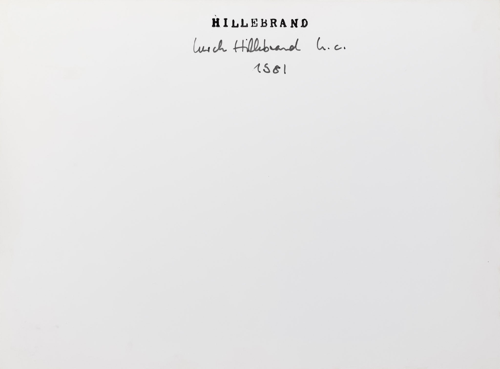 ULRICH HILLEBRAND | Untitled
