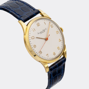 IWC | Jumbo Dresswatch | Flat Shape | 18K Solid Yellow Gold | Offwhite Dial | Red Center Second | 1950s