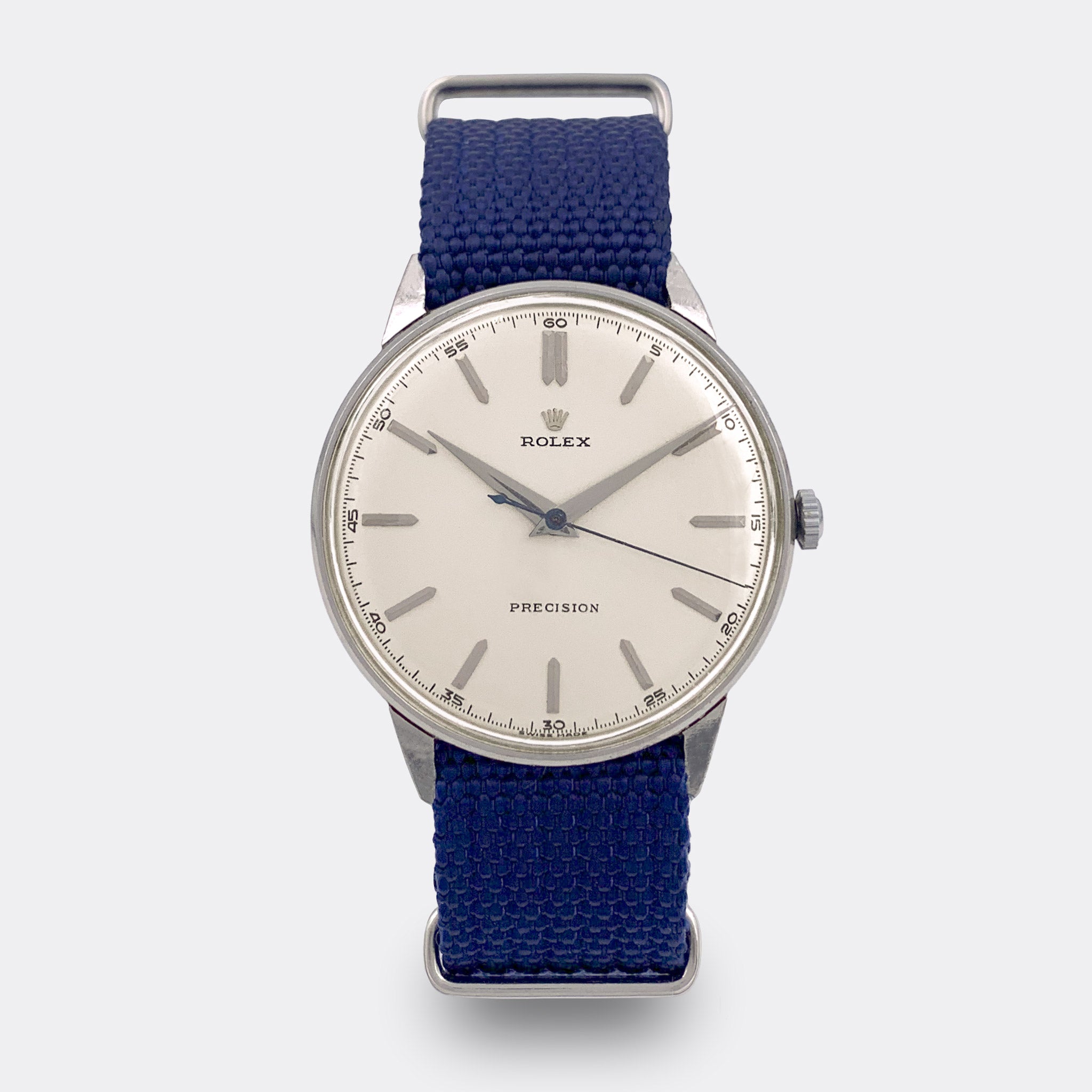 ROLEX | Precision | Jumbo Dresswatch | 1/5 Inner Minute Track | Blue Second | 1940s