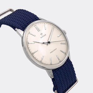 ROLEX | Precision | Jumbo Dresswatch | 1/5 Inner Minute Track | Blue Second | 1940s