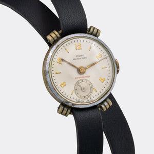 CAUNY | Dresswatch | Lady | Golden Indexes & Red “Antimagnetic” | 1950s