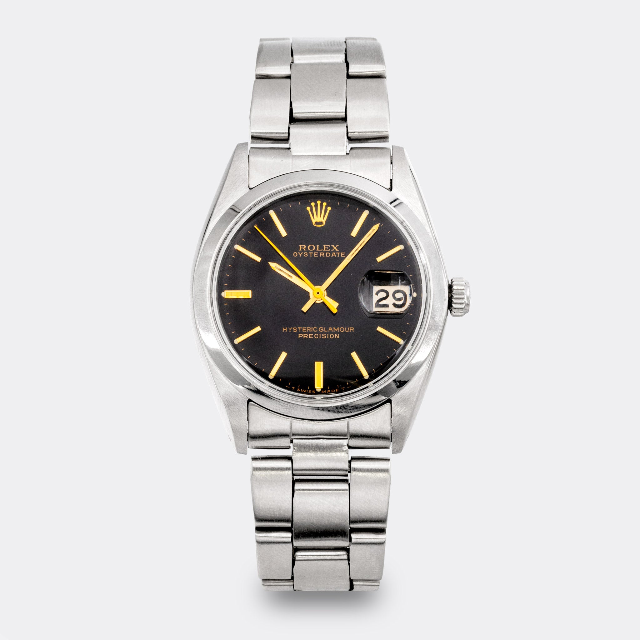 ROLEX | One-of-a-Kind | Jumbo Oysterdate "Hysteric Glamour" | High-Gloss Black Gilt Dial | Special David Bowie HEROS | 1950s / 1990s