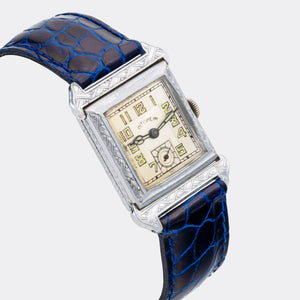 PAUL DITISHEIM | Jumbo Rectangle Historic Dresswatch | Ultra Fine Swiss Made | Silvered Subseconds Dial | Art Deco | 1930s