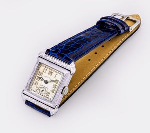 PAUL DITISHEIM | Jumbo Rectangle Historic Dresswatch | Ultra Fine Swiss Made | Silvered Subseconds Dial | Art Deco | 1930s