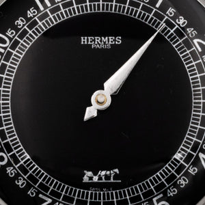 HERMÈS | Super Jumbo Minimalist Dresswatch | One-Hand / Single-Hand | Slow Living | Matt Black Purist Dial | 1950s