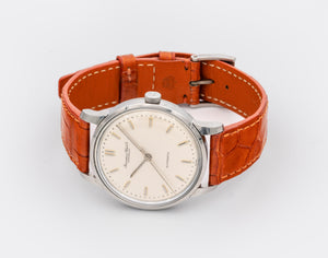 IWC | Super Jumbo Dresswatch | Santoni "Deep Orange" | Pellaton Automatic | Pearl White Dial | 1960s