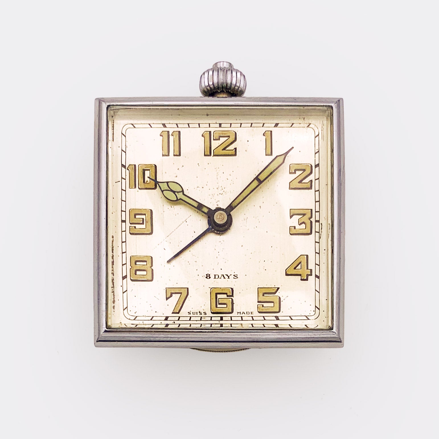 OMEGA - ANONYMUS | One-of-a-Kind | Table Clock | Swiss Made | 8-Day-Movement | Tone Spring | Gong-Alarm | 1930s