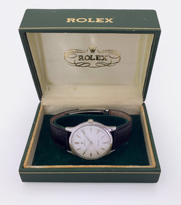 ROLEX | Super Jumbo Purist Dresswatch | Pearl White Dial | Ref. 8029 | 1950s