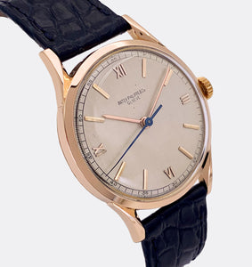 PATEK PHILIPPE | One-of-a-Kind | Jumbo Calatrava | 18K Red Gold | 1/5 Seconds Track | Blue Second | Ref. 1536 / 1526 | 1940s