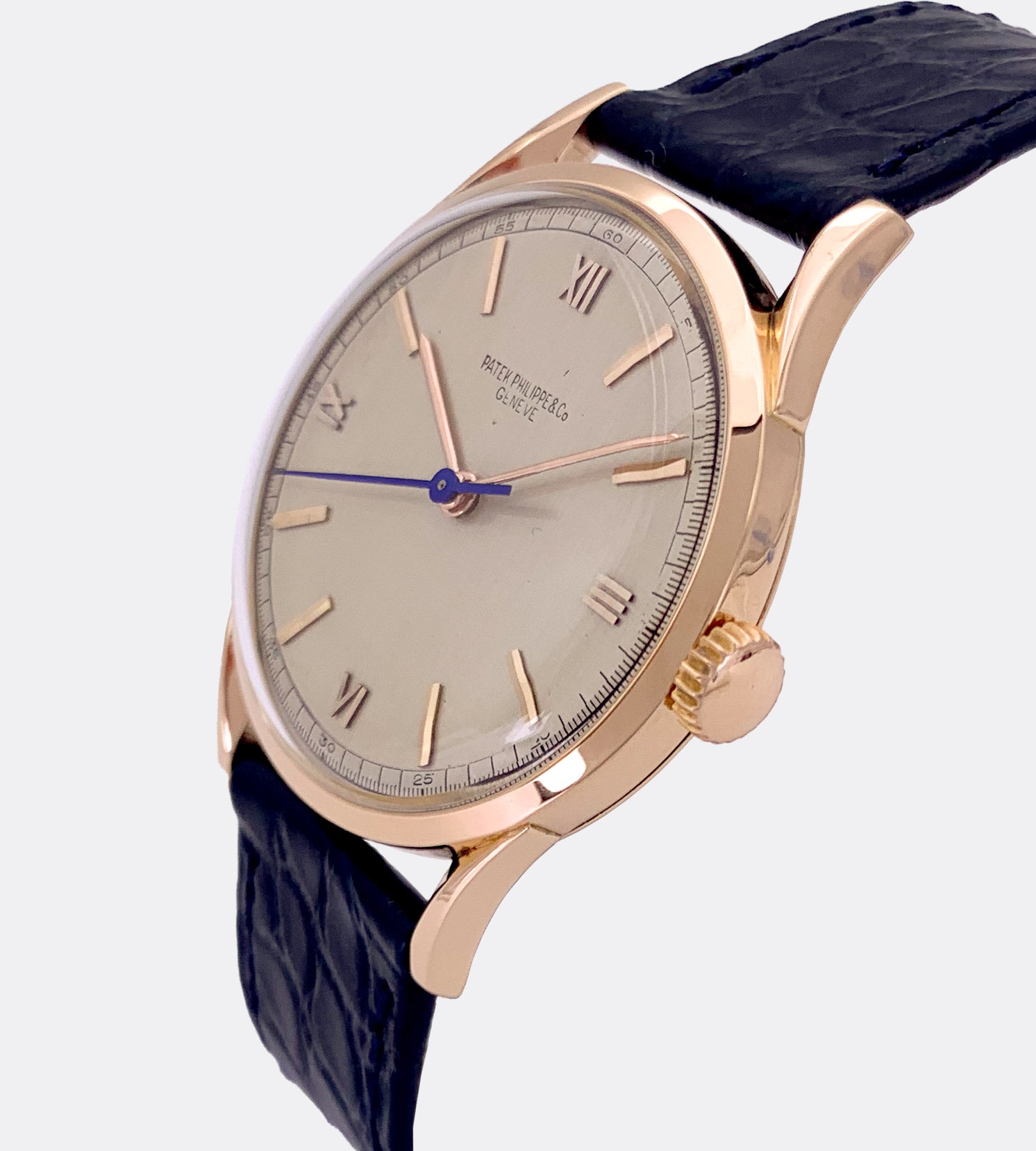 PATEK PHILIPPE | One-of-a-Kind | Jumbo Calatrava | 18K Red Gold | 1/5 Seconds Track | Blue Second | Ref. 1536 / 1526 | 1940s